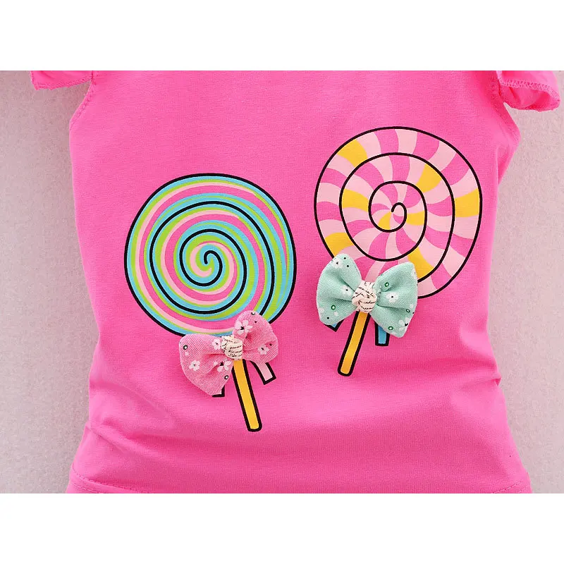 Комплект одежды для маленьких девочек лето 2018 Одежда детей спортивные костюмы