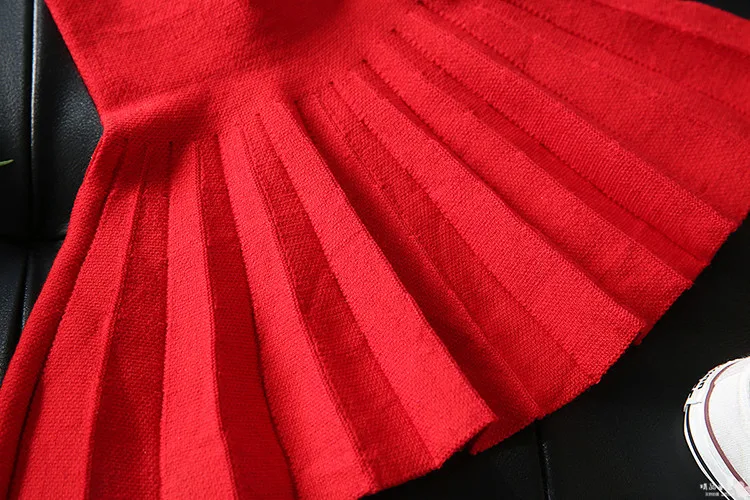 Короткая юбка для девочек 2017 Осенняя новая хлопковая облегающая плиссированная