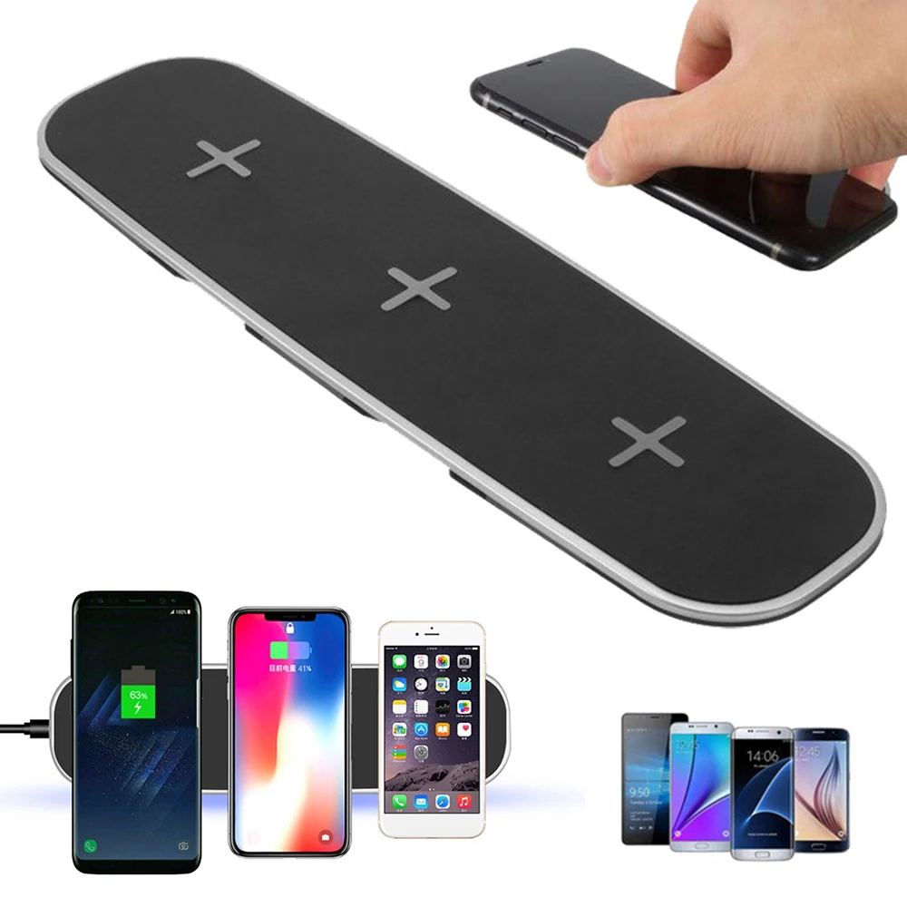 3 в 1 Беспроводное зарядное устройство для iphone X XR XS 8Plus Быстрая зарядка станция зарядное устройство s для i Watch 4 3 2 обновленная версия