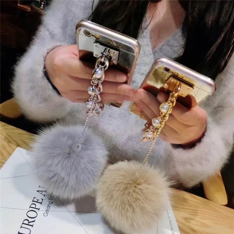 1 шт. пушистый шар жемчуг бриллианты горный хрусталь ручная цепочка браслет яркий