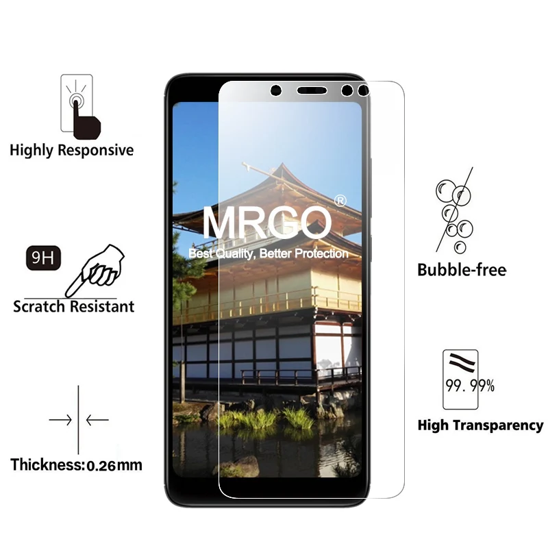 2 шт. закаленное стекло MRGO для Xiaomi Redmi Note 5 Защитная пленка экрана телефона Pro glass |
