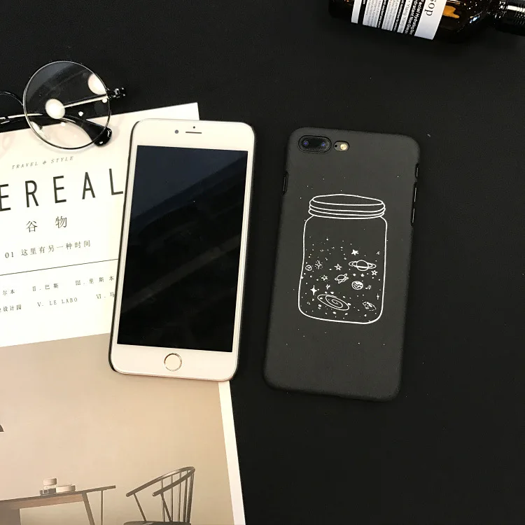 Чехол Planets Cosmos Stars Earth для iPhone 6 7 8 s X чехол с Луной и космосом Жесткий из ТПУ iphone Plus