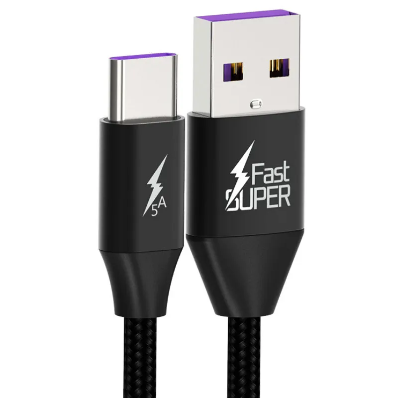 Кабель быстрой зарядки USB Type C 5 А кабель для передачи данных из алюминия Huawei P20 Pro P10
