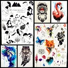 Старая школа, сексуальное влечение, Женский пистолет, бесконечность, любовь, голые девушки, временная татуировка, свобода, цветок, вода, Переводные татуировки, наклейки