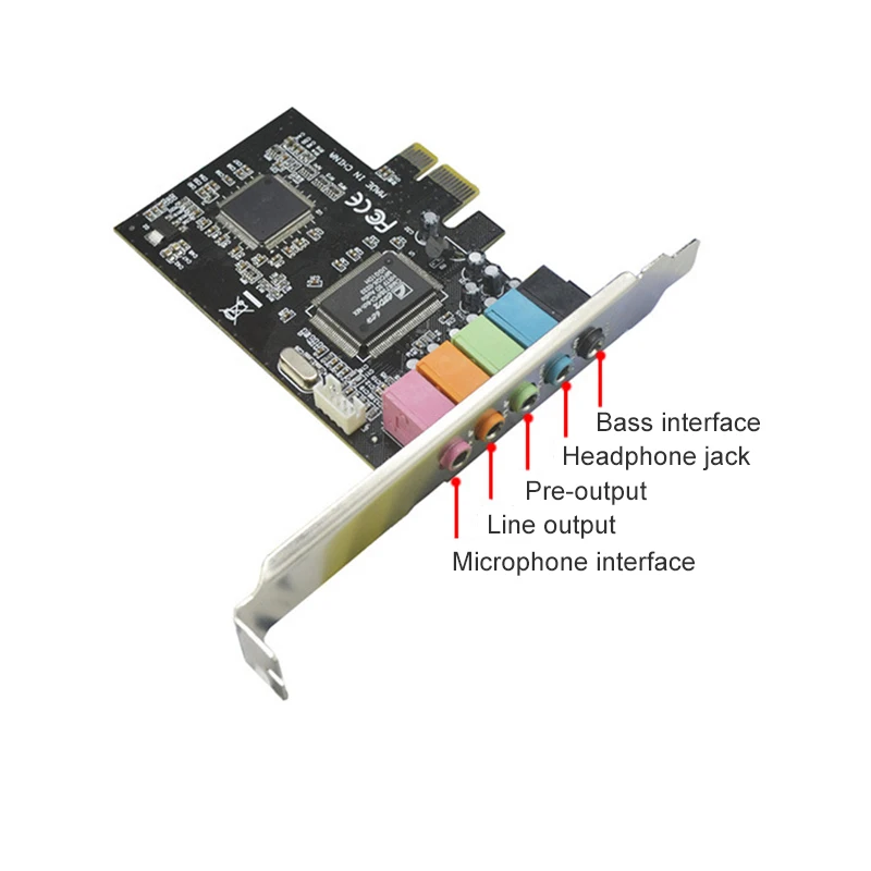 PCI Звуковая карта HD 5.1CH стерео объемный звук компьютерная аудио карта для караоке ОК сеть K песня с короткой перегородкой
