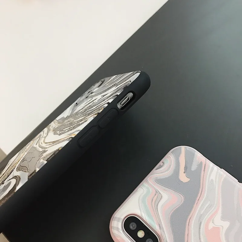 Netarlier Fashion Pastel Marble Case For iPhone 6Plus Pink Black Moonstone 6s Plus 5.5inch Protective Silicon Soft Phone |