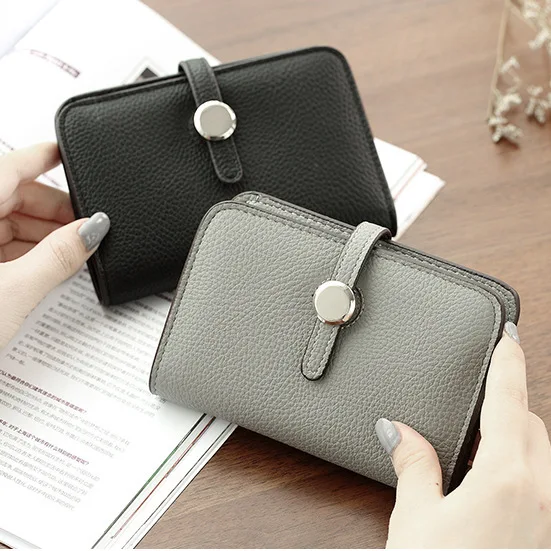 Лидер продаж! Короткий женский кошелек с застежкой качественные сумки для денег