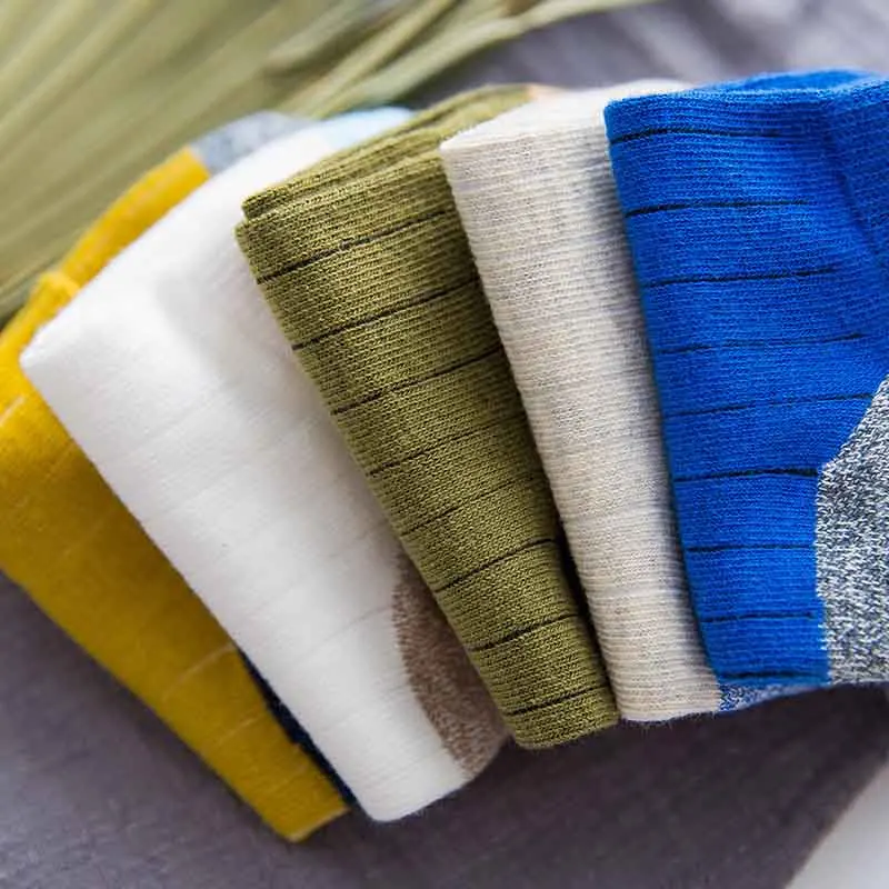 2019 модные хлопковые короткие носки для мужчин и женщин в Вертикальную Полоску