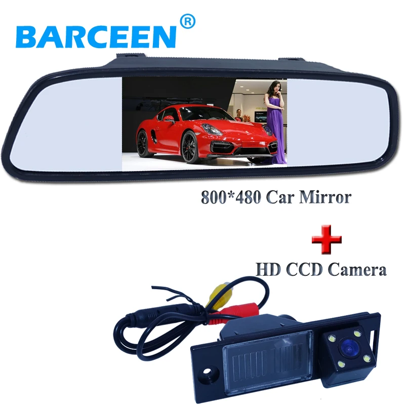 Автомобильная парковочная камера заднего вида 2in1 CCD для Hyundai IX35 2016 + монитор