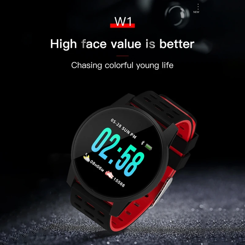 B2 1.3inch Touch Screen Smart band Heart Rate Blood Pressure Oxygen Monitor Round Dial Sport Modes Waterproof wristband | Электроника
