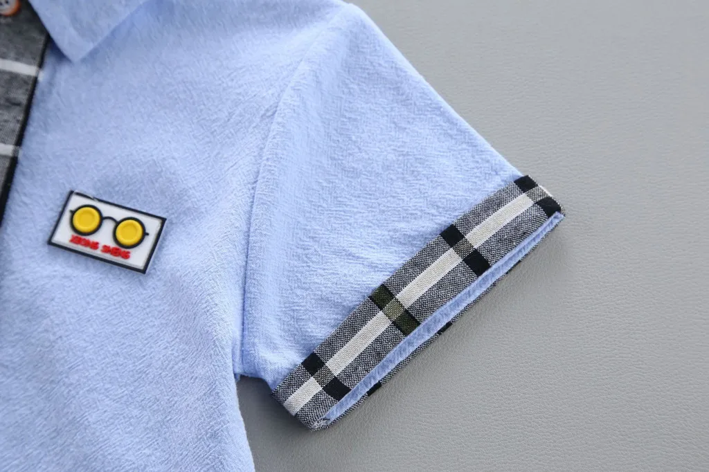Urbane Toddler Kids Boys Clothes Boy Bow Tie Shirt Plaid Shorts Set Handsome Gentlemen Suit Outfits Clothes 1 2 3 4 Years