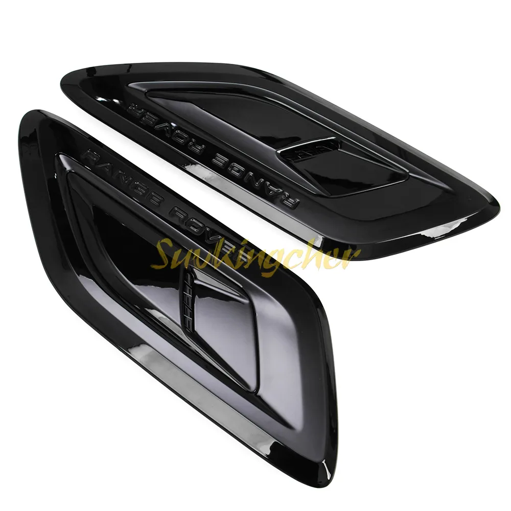 hood vent 12 шт. для Land Rover Range Rover sport передняя решетка боковая вентиляция в капоте крышка бревна отделка наборы молдингов - Цвет: hood vent