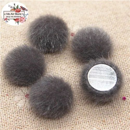 gray 50pcs 50 шт. Разноцветные головистой формы волосатые покрытая тканью, круглая высокое кнопки с кабошоном для дома и сада ремесла Кабошон Скрапбукинг "сделай сам": 16 мм - Цвет: gray 50pcs