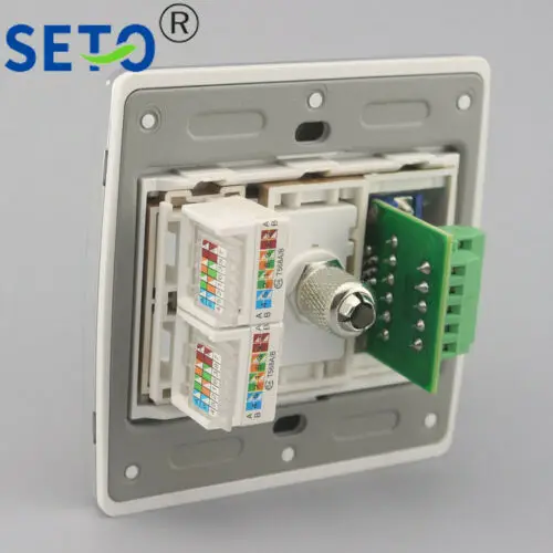 86 Тип VGA + TV Dual RJ45 Cat5e сетевая Lan настенная пластина розетка Keystone Лицевая панель |