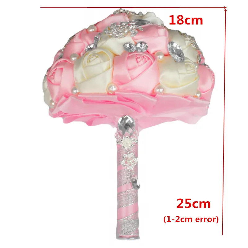 Творческий Декоративный букет розового цвета и слоновой кости Цвет Шелковый