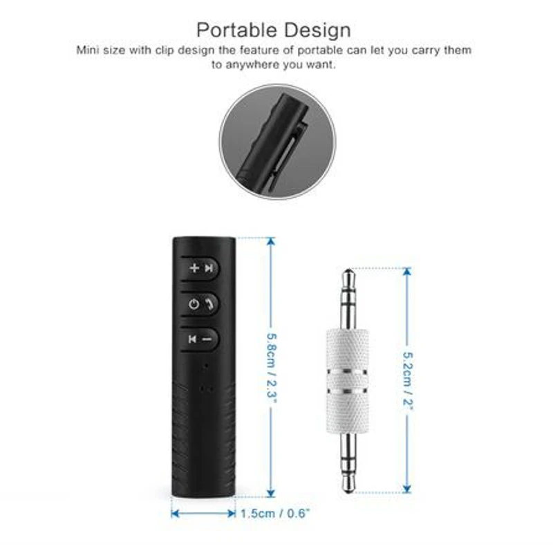 New Wireless Bluetooth Receiver 3.5mm Audio Adapter Music Car AUX Earpod Headphone Speaker | Автомобили и мотоциклы