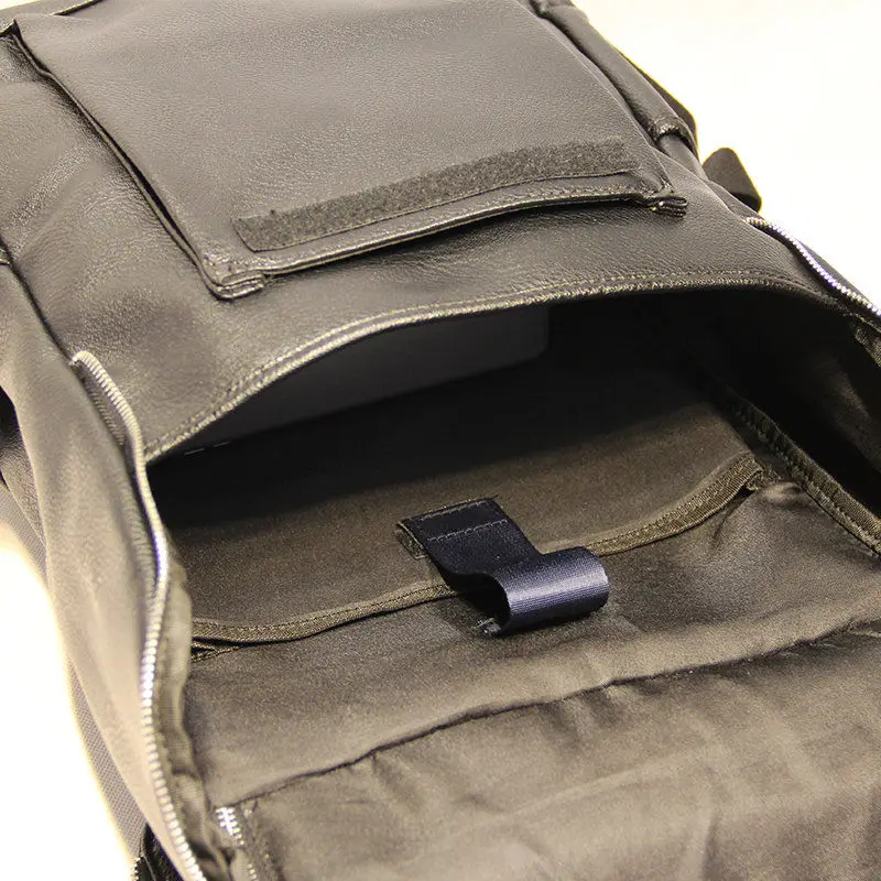 Рюкзак мужской кожаный для ноутбука брендовый ранец на плечо студентов и школ