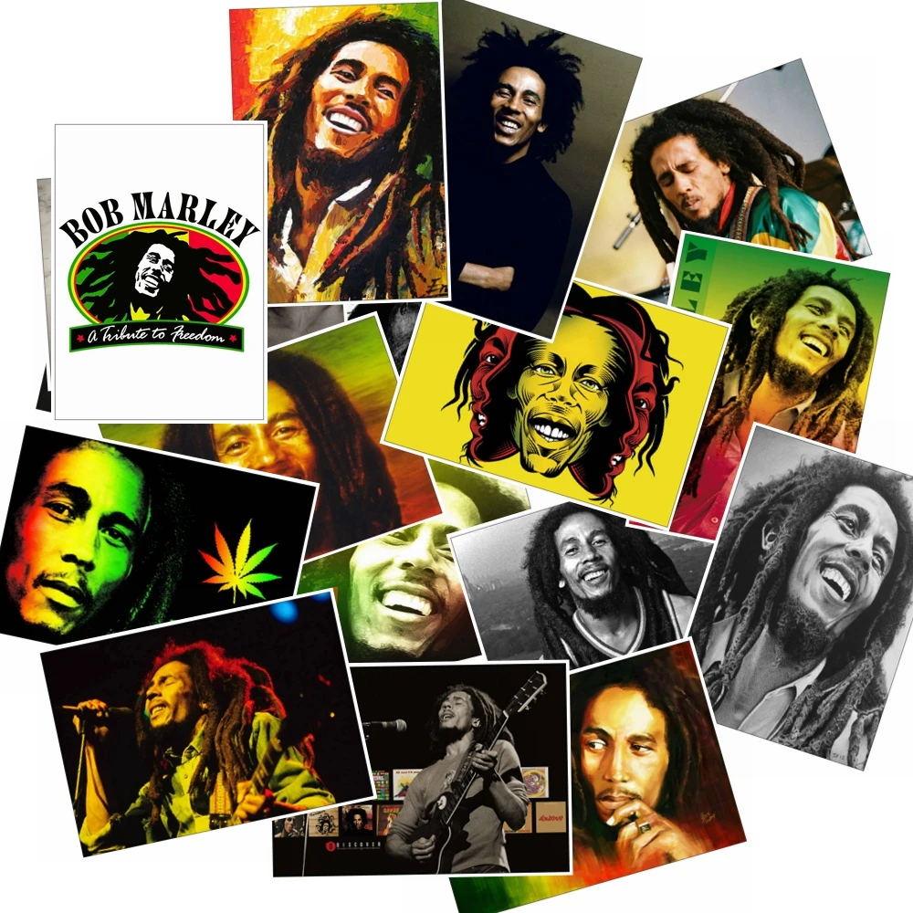25 шт. Bob Marley стикер s Pack музыкальная наклейка для самодельный скейтборд мотоцикл багаж ноутбук стикер с рисунком из мультфильма наборы