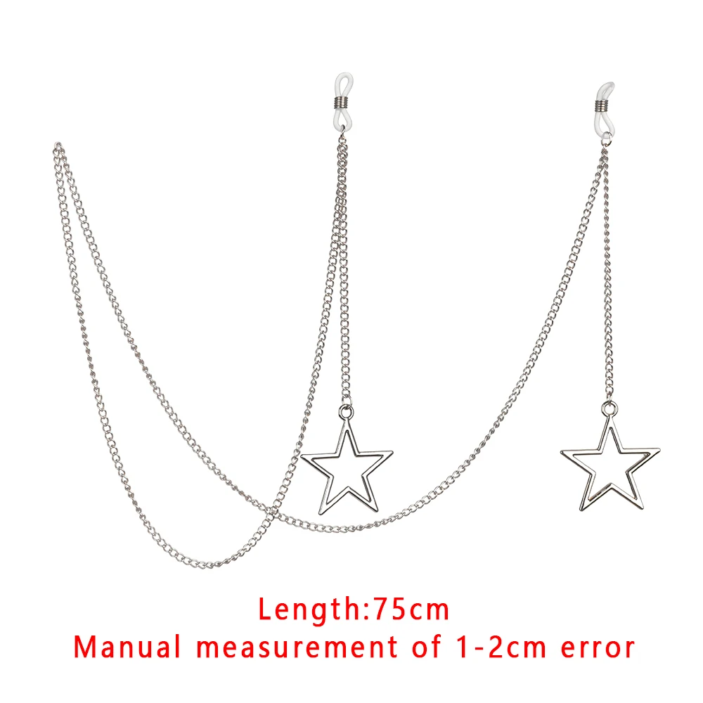 2019 Модные женские и мужские полые очки со звездами солнечные с цепочкой цепочка