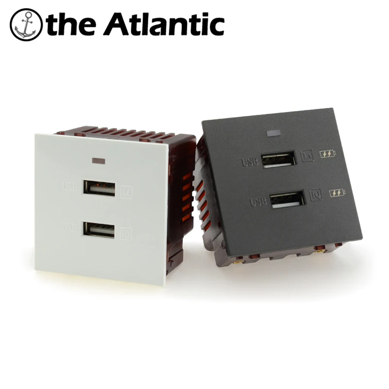 Запчасти для самостоятельной сборки, двойной USB разъем, настенная розетка, розетка, настенная розетка, функциональная клавиша для модуля, только настенная USB Usb розетка