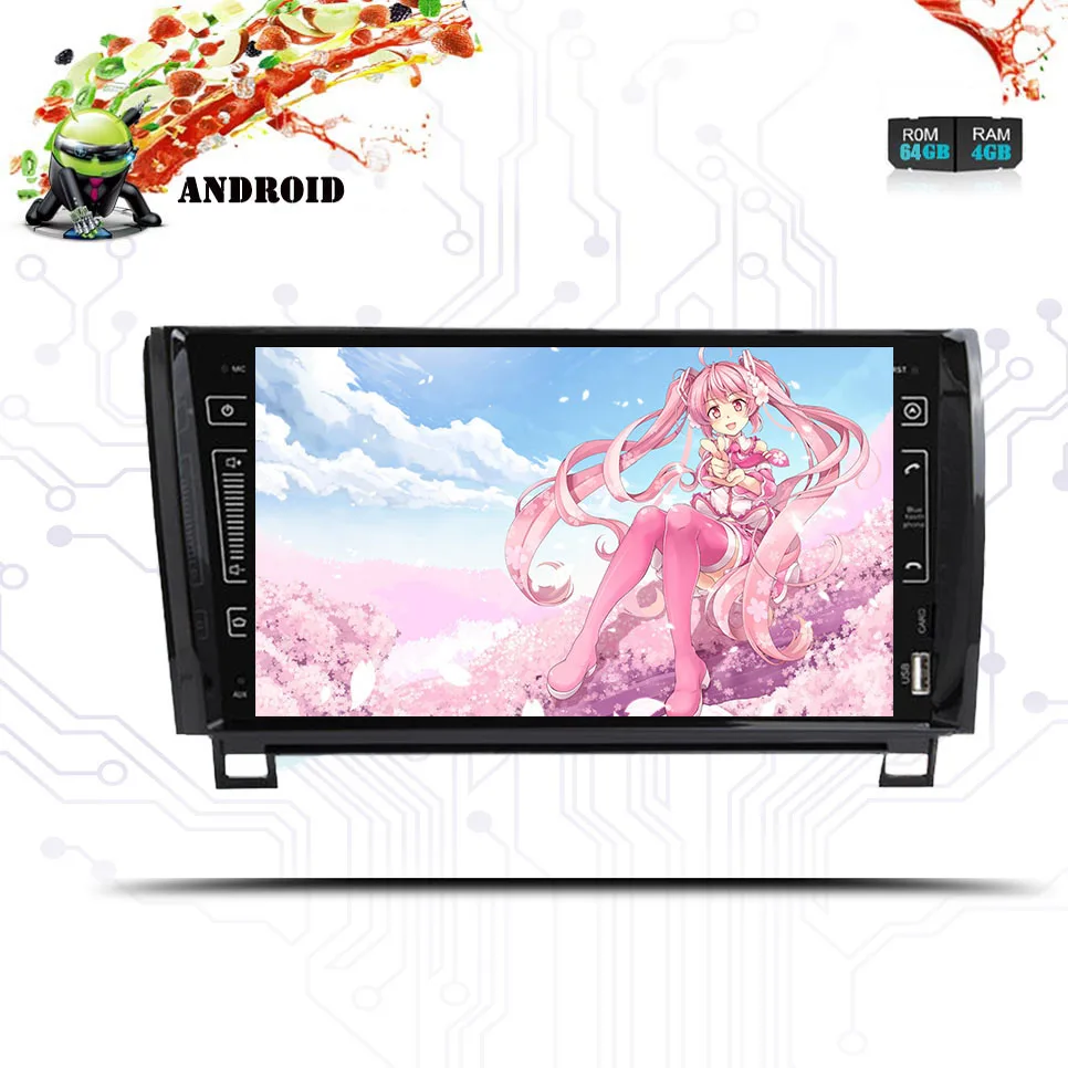 4G RAM 64G 8 Core 1024*600 Android 9 0 автомобильный dvd GPS плеер для Toyota Tundra 2007 2013 Sequoia 2008 2018 стерео