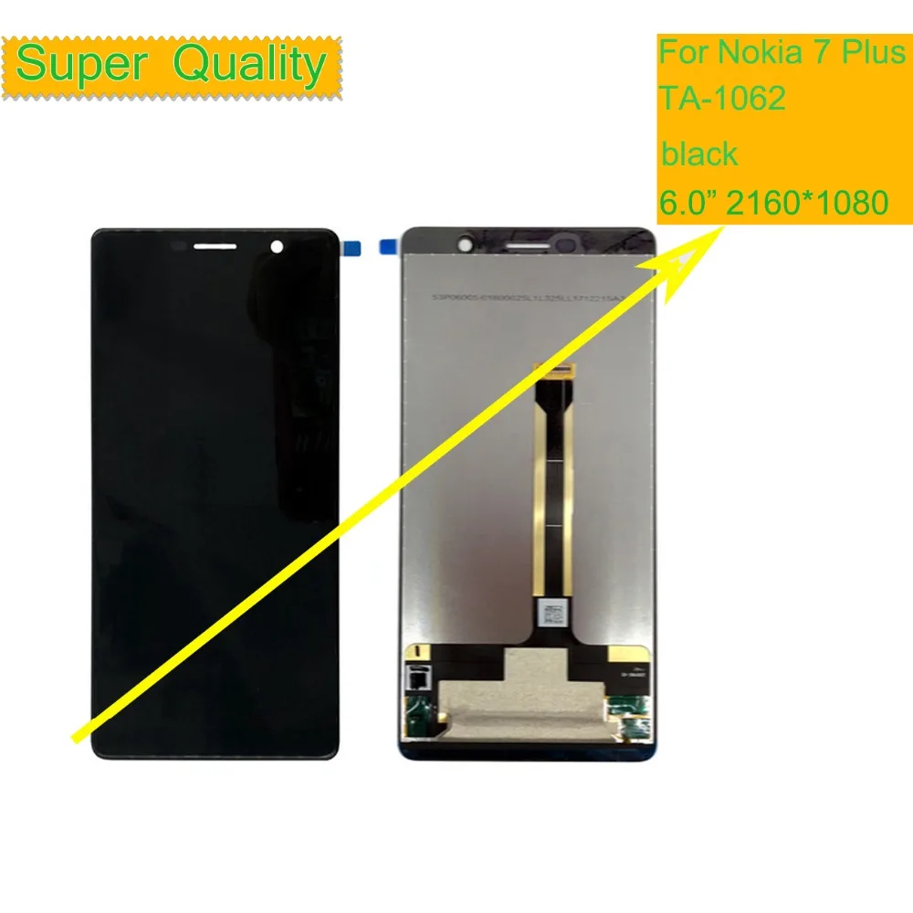 6 0 &quotоригинальный Дисплей для Nokia 7 Plus lcd дисплей сенсорный экран TA 1062 ЖК