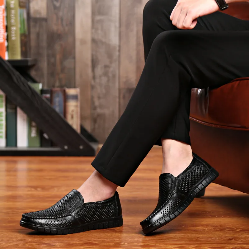 Мужская Летняя обувь первый слой коровья кожа новинка 2019 мужские пляжные