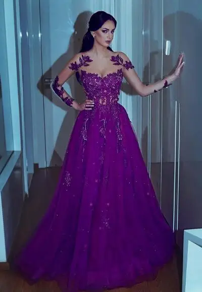 Same as picture Robe de soriee новое длинное вечернее платье с v-образным вырезом и длинными рукавами длиной до пола трапециевидные комплектующие для бижутерии из шифона платья для выпускного - Цвет: Same as picture