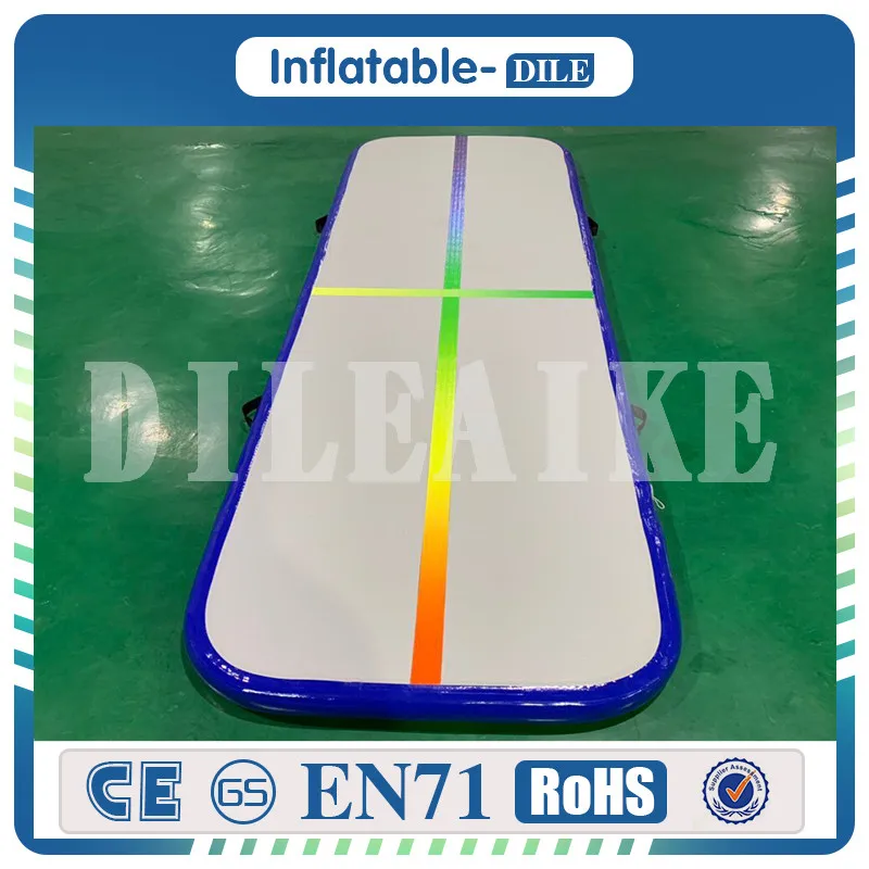 Разноцветный надувной воздушный трек водный батут с электрическим воздушным