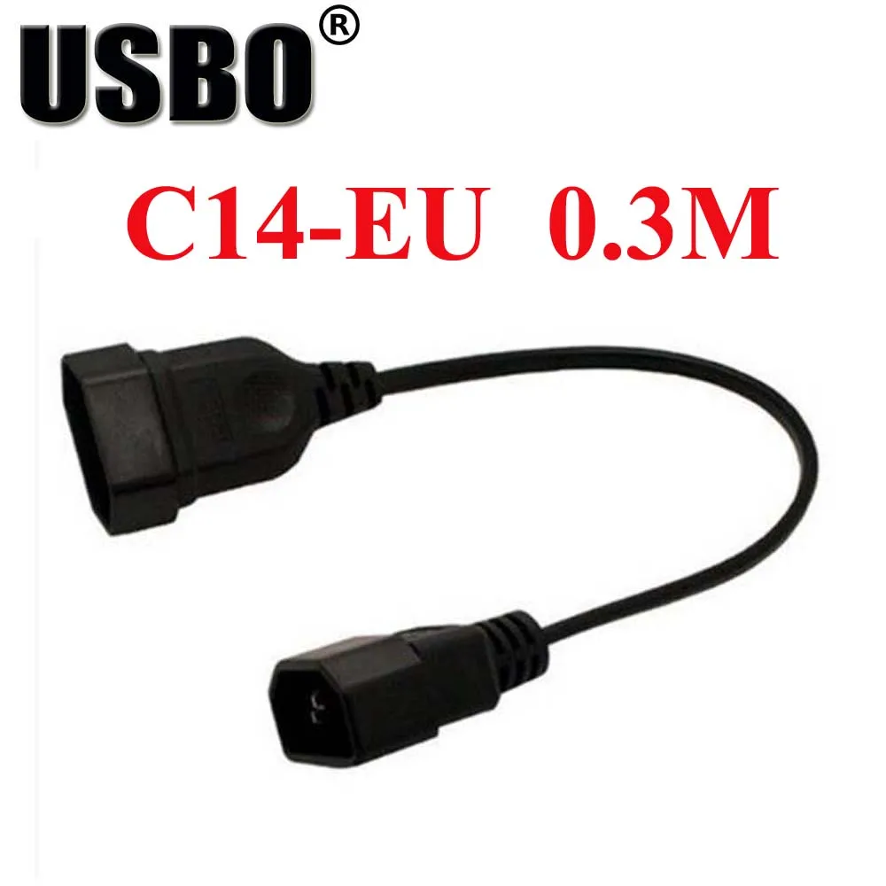 Черный 0 3 м ПВХ медь CE сертификация IEC320 C14 в EU Женский удлинитель кабель передачи