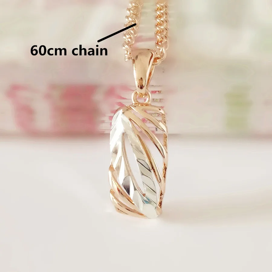 with 60cm chain Новое поступление, Женские Ювелирные изделия цвета розового золота, модные женские подвески в спортивном стиле белого золотистого и серебристого цвета - Окраска металла: with 60cm chain