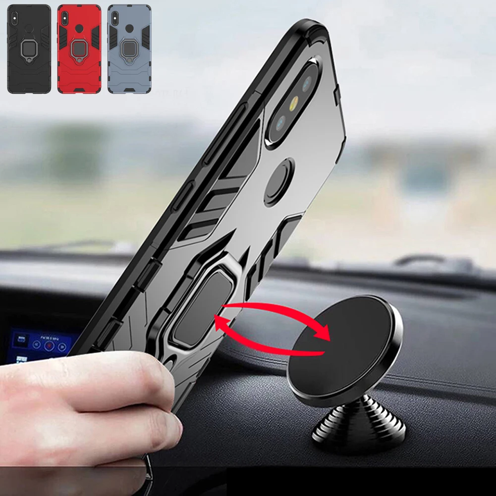 Jetjoy Ring Stand Hard Armor чехол для телефона Xiaomi 8 SE Redmi 5Plus Note 6 Max F1 противоударный Роскошный