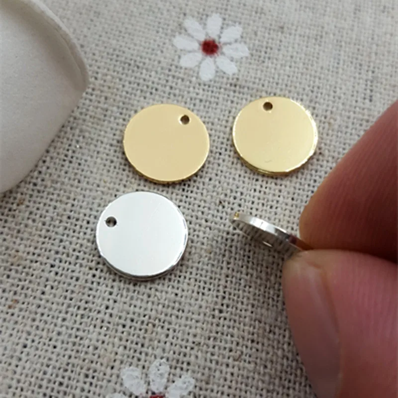 

20pcs Blank unfinished gold round crafts supplies Laser-marking DIY accessories bracelet charms Stamp Initial Pendent Jewelry