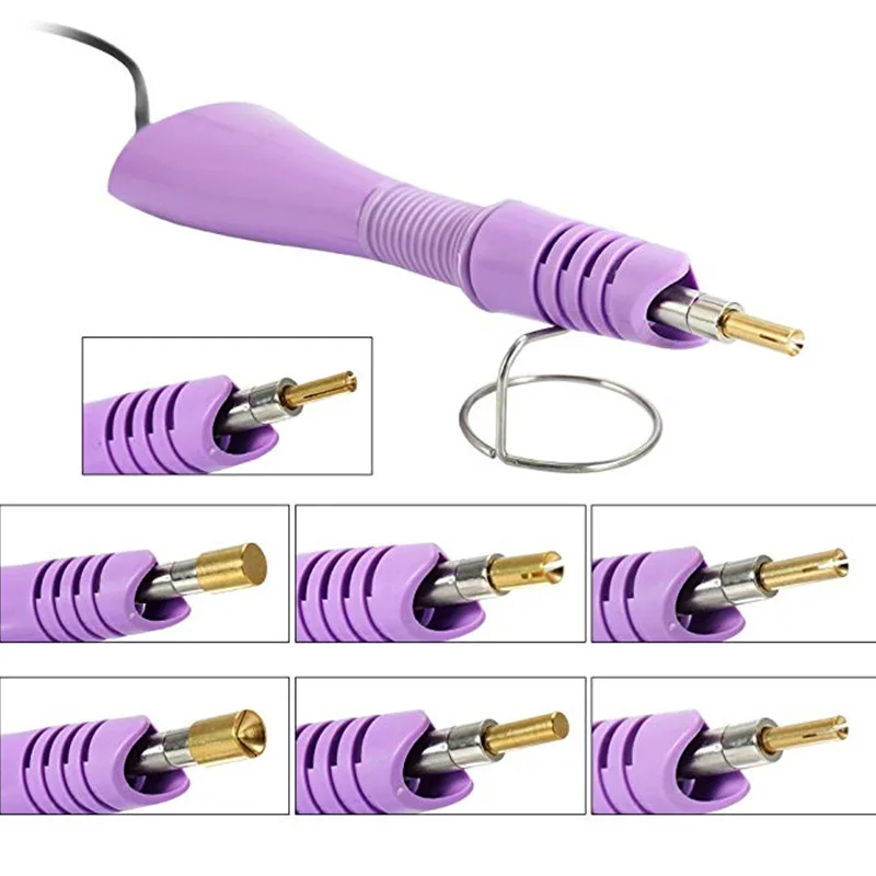 Быстрый нагрев ЕС BS plug выбор горячей фиксации Стразы аппликатор 7 наконечников Утюг-на термофиксации инструмент пистолет для одежды свадебное платье