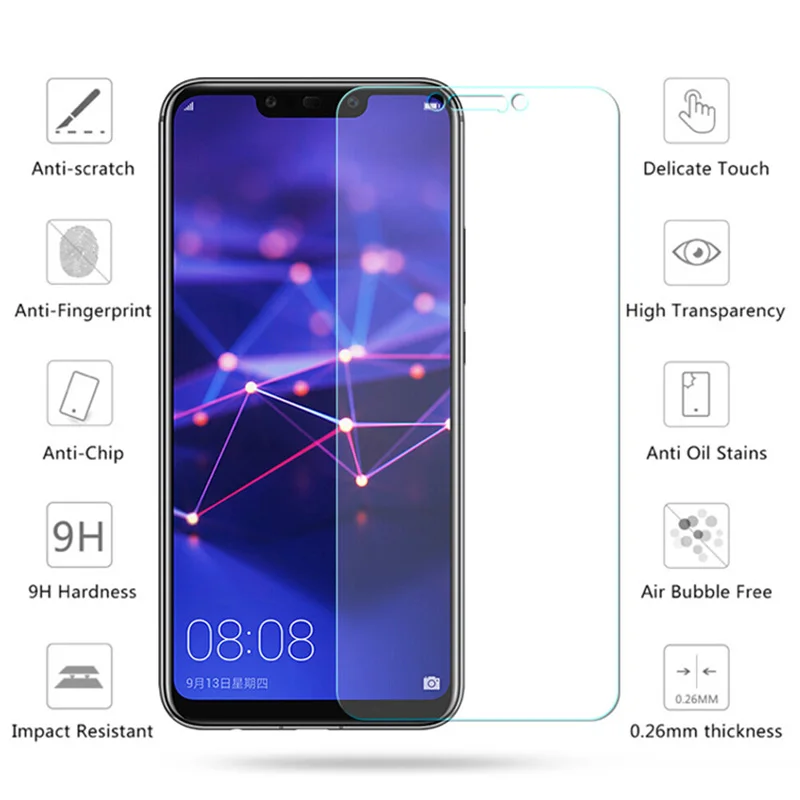 Закаленное стекло 9H для Huawei Mate 20 Lite защита экрана 2.5D Защитное телефона пленка 6 3