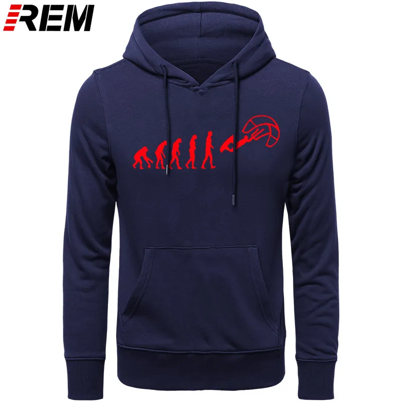 NAVY RED Забавный китесюрф толстовки-Кайт Surfinger Эволюция кайт посадочный принт крутой приталенный с буквенным принтом толстовки, свитшоты - Цвет: NAVY RED