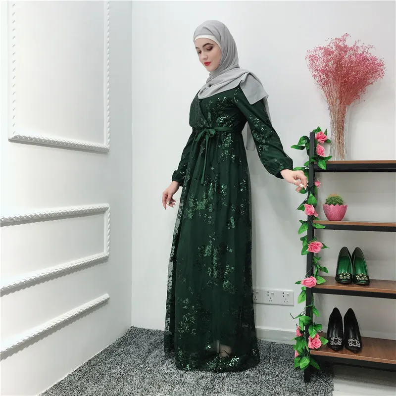 Роскошные мусульманские кружевные вышитые бронзовые abaya Полные платья кардиган KimonoLong халаты Jubah Ближний Восток Eid Рамадан исламский