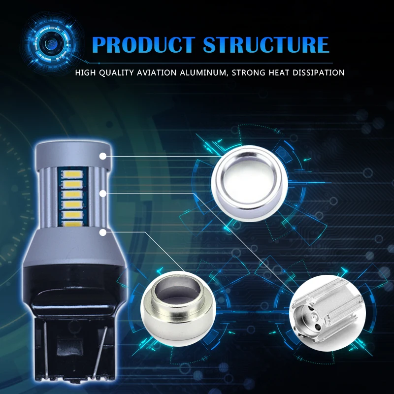 R8 2 шт. T20 7440 W21W светодиодный 7443 W21/5W ные лампы 4014 30SMD Автомобильные фары указатели