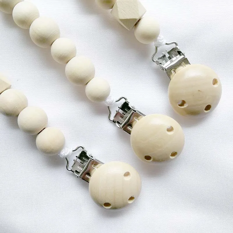 Chip Dale Baby Pacifier Chain Wooden Pacifier Clips Baby Pacifier Holder Infant Attache Sucette Dummy Clip Baby Nipple Feeding