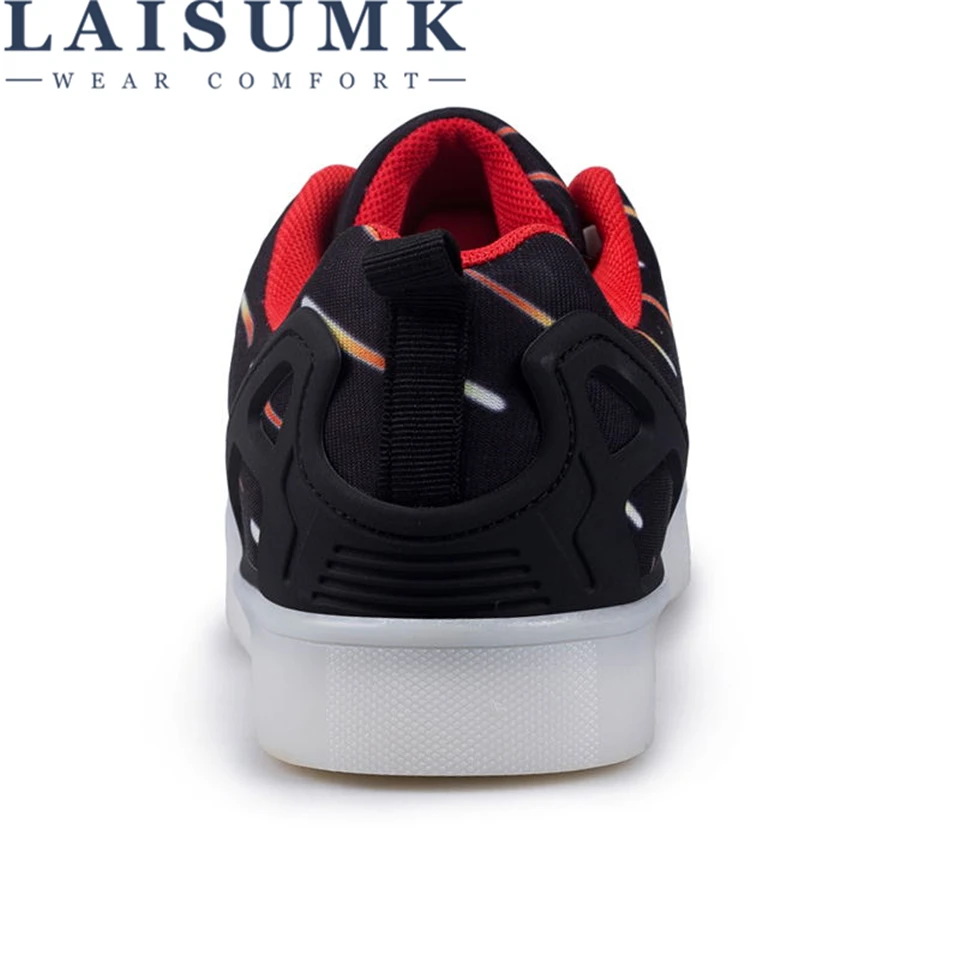 2021 LAISUMK USB Charging Glowing LED Sneakers Men Unisex Casual Light Shoes 11 colors Slippers Luminous |