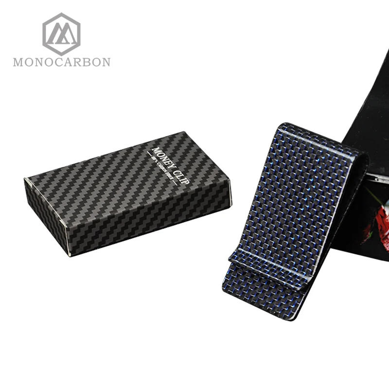 Monocarbon новые подарки Изделия из металла красочные углеродного Волокно зажим для денег, для ленты углерода Волокно зажим для денег