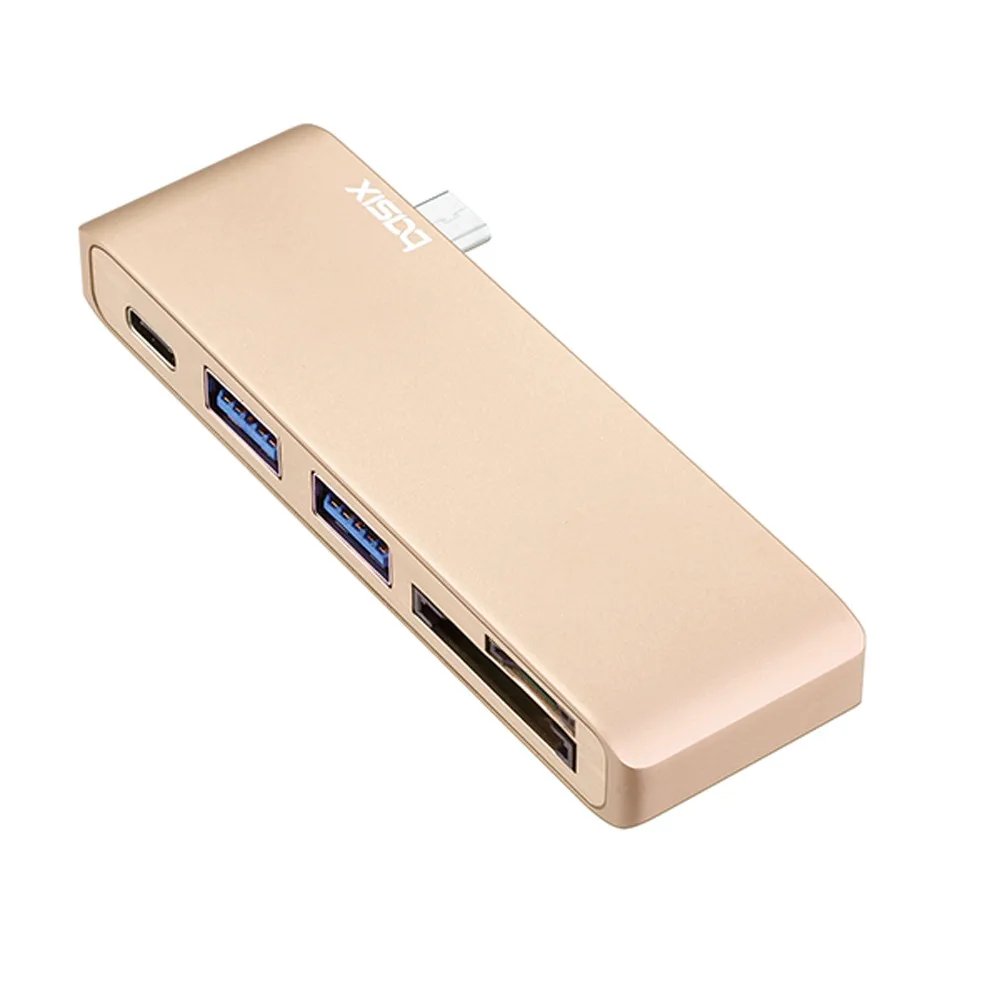 Usb-концентратор CARPRIE из алюминиевого сплава 5 в 1 от Type C до USB3.0 + адаптер-ридер