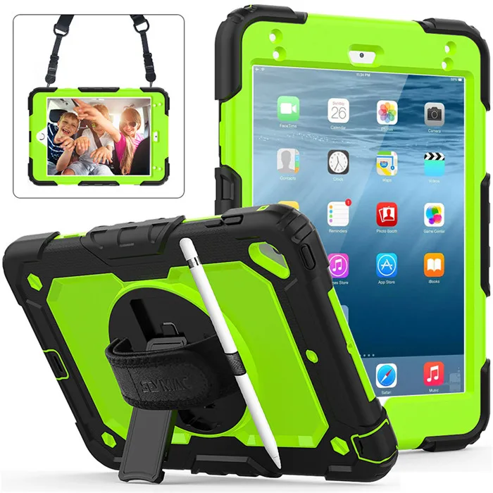 A Style-4 Вращающийся чехол на 360 градусов для IPad Mini 5 Mini5 Mini4 7,9 '' чехол с ремешком на руку на плечо ударопрочный детский чехол Funda - Цвет: A Style-4