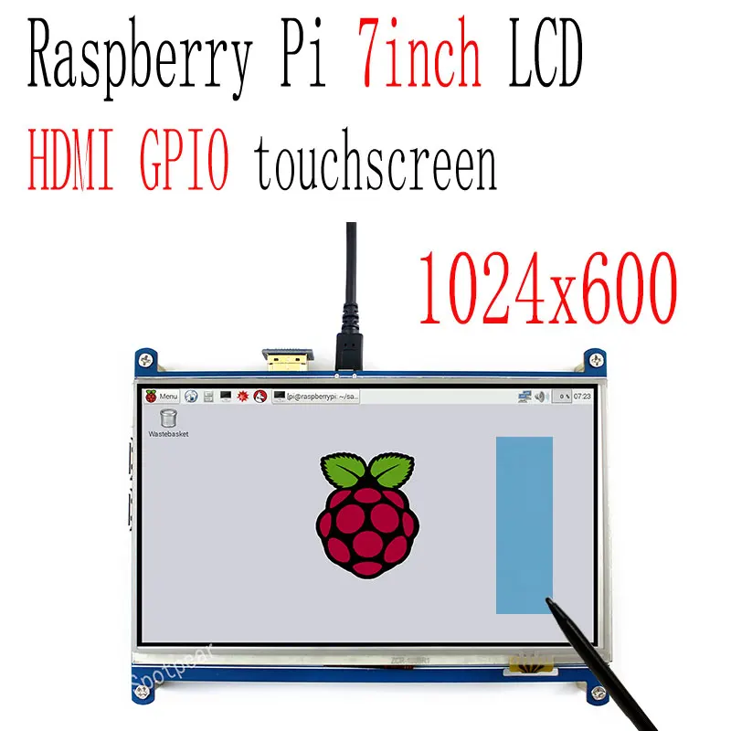 Raspberry PI 7Inch LCD Touch Screen for 3B 4B zero 7 Inch 1024x600 TouchScreen HDMI TFT display | Компьютеры и офис