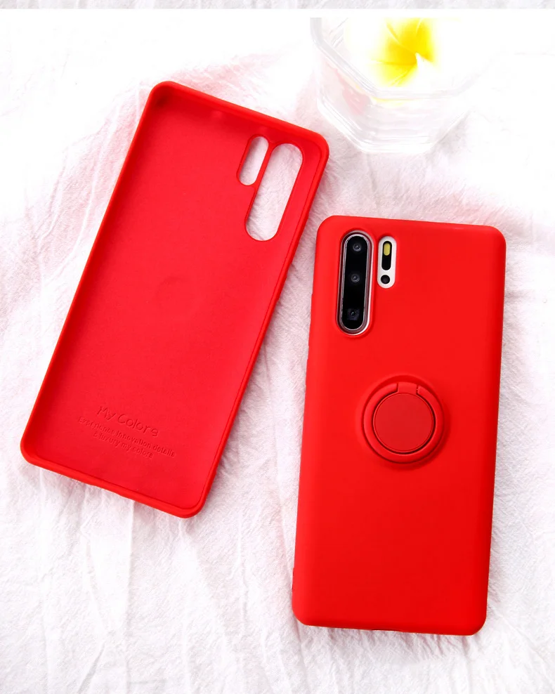 Socoupair Мягкий Жидкий чехол-держатель для телефона huawei P30 Pro Lite Nova 4e mate 20 Pro, мягкий силиконовый чехол из ТПУ с кольцом