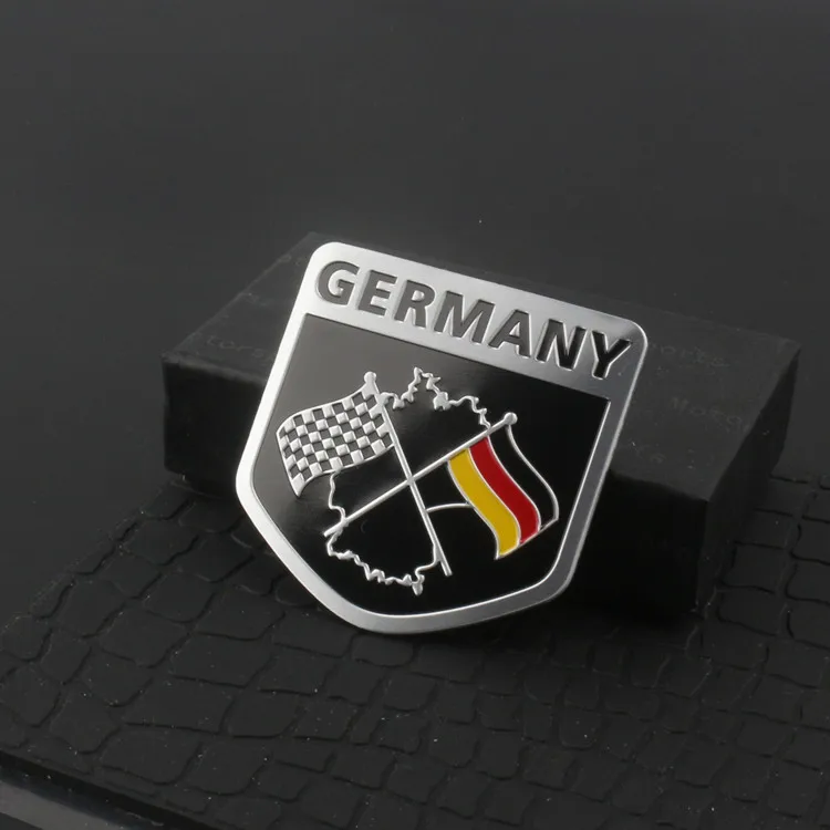 Germany Германия, Франция, Италия, Россия, Греция, Канада, Англия, ОАЭ, Национальный флаг, алюминиевая эмблема, Этикетировочная наклейка, украшение для стайлинга автомобилей - Цвет: Germany