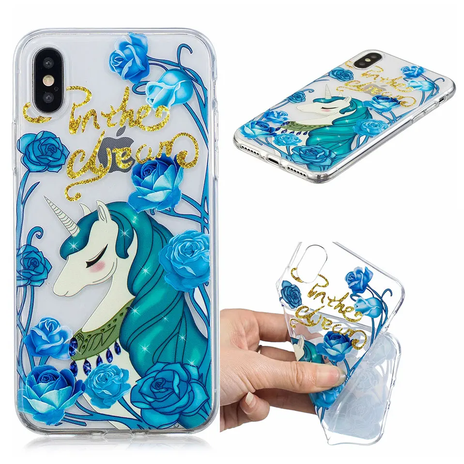 Милые Панели телефона с рисунком для iphone 6plus 5 5S чехол iPhone X Xs Max корпус Coque ТПУ