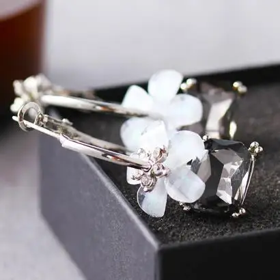 Новое поступление модные розовые синие серьги с кристаллами для женщин и девушек