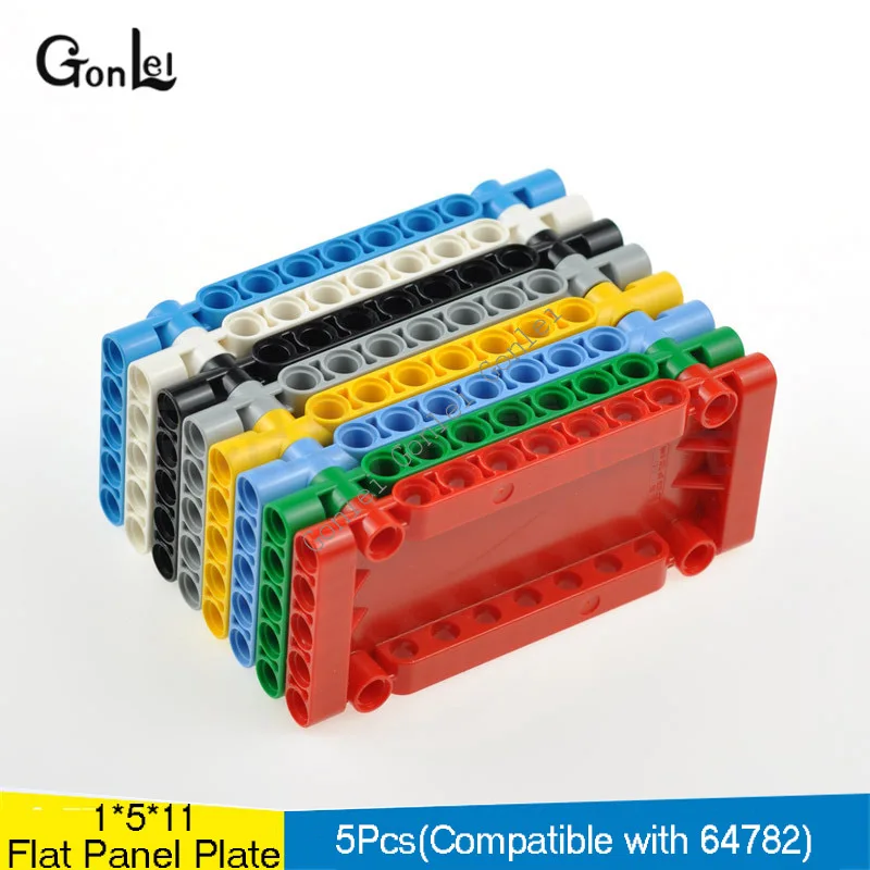 5 шт./лот Technic MOC запчасти 64782 панель s 1x5x11 плоская пластина грузовая база