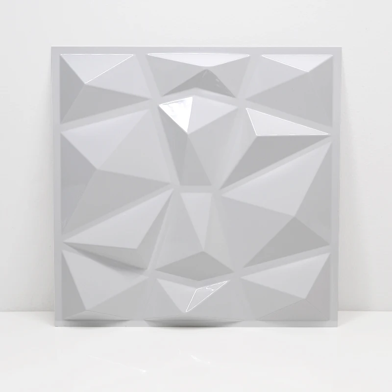 Bright white 30x30 см 3d Художественная штукатурка резка геометрические алмазные резные деревянные клеи Нижняя стена 3d настенная наклейка домашний декор декоративная панель - Цвет: Bright white